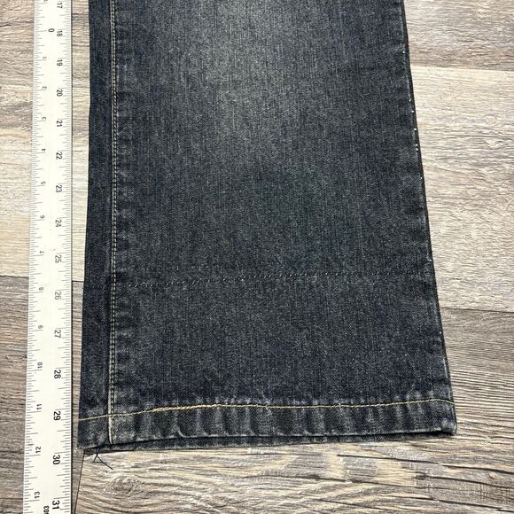 Vintage Raider Infamous Blue Dark Wash Womens‎ 16 Plaid Trim Straight Leg Jeans - Picture 8 of 13